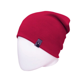Caciula dublata din lana merinos extrafina Red