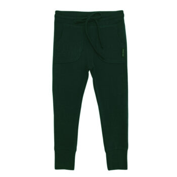 Pantaloni tip jogger din lana merinos extrafina Emerald Green