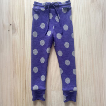 Dublati reversibili din lana merinos extrafina Violet cu buline