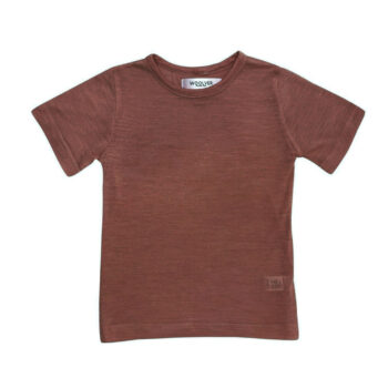 Tricou din lână merinos și mătase – Brown Sugar